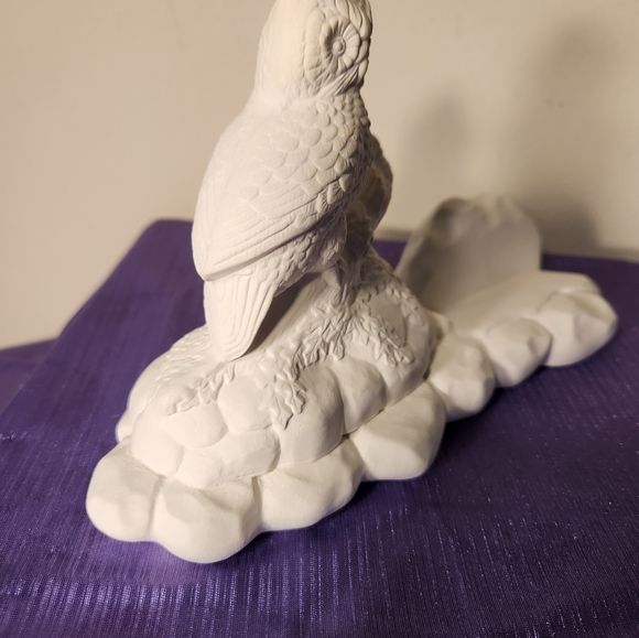 Vintage Cramer 1980 You Paint Ceramic Bisque Owl Business Card Holder - Picture 9 of 11